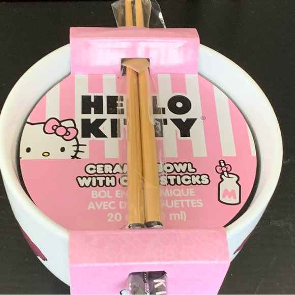 Hello Kitty Witch Flying on Broom with Black Cat 20oz Halloween Noodle Bowl Set - Picture 10 of 10